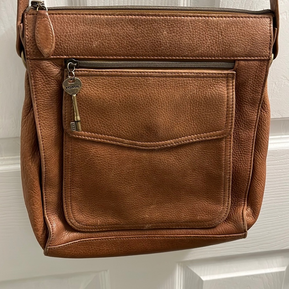 Fossil leather crossbody bag